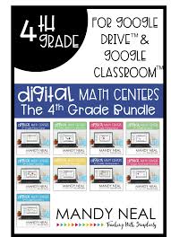 Fourth Grade Digital Math Centers Distance Learning Bundle 4th Grade Math Math Centers Guided Math