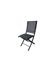 Et pour parfaire l'ambiance craquez pour la table ronde ou carrée montmartre. Chaise De Jardin Pliante Noire En Aluminium Et Textilene