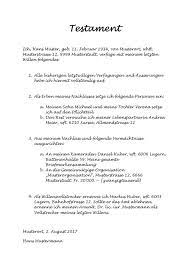 Vorlage gemeinschaftliches testament (berliner testament). Testament Vorlage Und Muster Schweiz Kostenlos Herunterladen