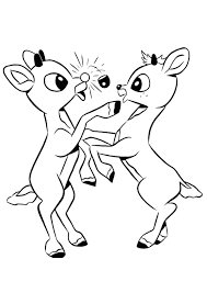 Rudolph The Red Nosed Reindeer Coloring Pages Rudolph Coloring Pages Printable Christmas Coloring Pages Animal Coloring Pages