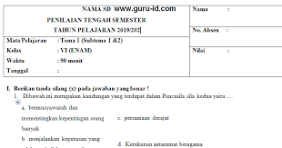 Soal Agama Hindu Sd Dan Jawabannya Ilmusosial Id