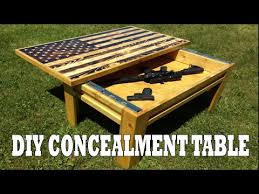 With these plans you'll be able to build an awesome looking wood side table for under $20, with limited power tools, in only a day or two! How To Make A Wooden American Flag Concealment Coffee Table Easy Diy Project Youtube