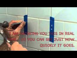 The most difficult part of drilling into tile without ruining it is getting through the hardened, glazed outer surface. How To Drill A Hole In Ceramic Tile Youtube