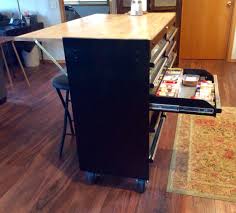 Tool Box Made Into A Kitchen Island With Side Bar For Sitting Diy Kitchen Island Kitchen Living Kitchen Remodel