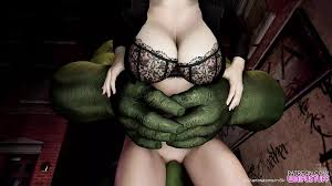 Black Widow gets ridden by the Hulk's massive cock- a true pleasure seeker