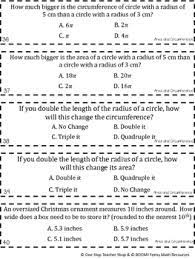 Math game time's free games, worksheets, and videos provide seventh graders with multiple practice opportunities. 7th Grade Math Game Area Circumference Of A Circle By One Stop Teacher Shop