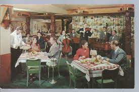 1940s swiss chalet restaurant bismarck hotel chicago il endre ocskay postcard ebay chicago hotels swiss chalet chalet