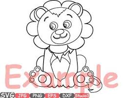 Download Lion Giraffe Outline Silhouette Studio Clipart Safari Cute Baby Animals Zoo 747s