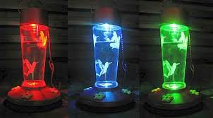 Solar Lighted Hummingbird Feeder Solar Powered Led Lighted Hummingbird Feeders At Songbird Garden