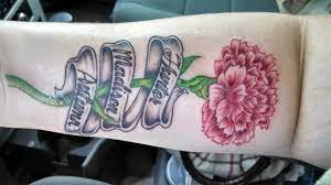 Pin By Amanda Young On Tattoos And Piercings Carnation Tattoo Name Flower Tattoo Carnation Flower Tattoo