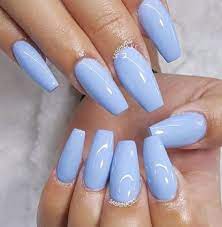Please Wait Blue Acrylic Nails Gorgeous Nails Blue Nails