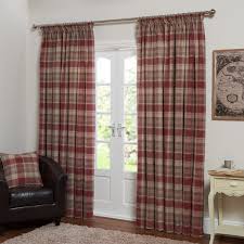 vintage check curtains