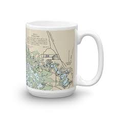 Crystal River Nautical Chart Mug Chart Mugs