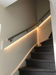 rvs trapleuning rond model berlijn rvs land trapleuning trap verlichting trap leuning