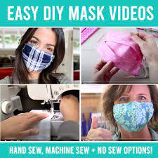 A face covering can be as simple as a scarf or bandana that ties behind the head. The Best Easy Homemade Face Mask Videos Including No Sew Options It S Always Autumn