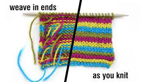 Learn how to weave in ends in knitting with two of my favorite methods for weaving in ends: Knit Tips Weave In Ends As You Go Youtube