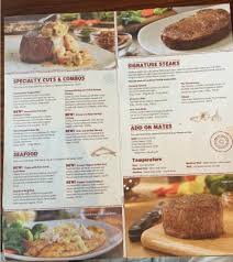 Menu Picture Of Outback Steakhouse Riyadh Tripadvisor