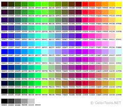 Websafe Color Chart Web Safe Colours Cmyk Color Chart Color Mixing Chart