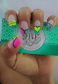 Nails Spa Five Andryregiino In 2020 Neon Nails Cute Nails Valentines Nails