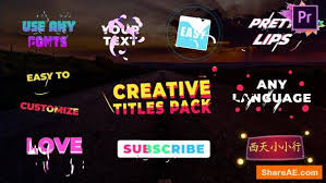From professional title templates to modern fonts to wedding animations for that special day, show and tell your story with our collection of. Videohive Creative Colorful Titles Premiere Pro Mogrt Free After Effects Templates After Effects Intro Template Shareae