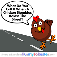 Funny Stumbling Chicken Joke New Cartoon What do you get if you cross a chicken with a cement mixer? funny stumbling chicken joke new cartoon