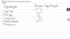 Sebutkan 5 Bangun Datar Segi Banyak Dan Bukan Segi Banyak Youtube