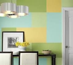 Muster An Der Wand Streichen Formen Und Farben Kombinationen Wande Streichen Wandgestaltung Haus Deko