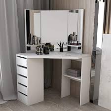 Additionally, dressers often used to put other body care products and hair products. Farelves Corner Dressing Table White With 3 Mirrors And 5 Drawers Vanity Table Makeup Table Bedroom Dressing Table Girls Amazon Co Uk Kitchen Home