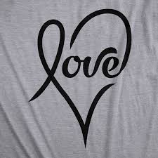 Love Cursive Heart Women S Tshirt Love In Cursive T Shirts For Women Heart Women