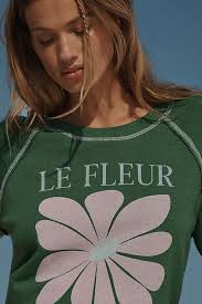 Sundry Le Fleur Graphic Pullover Sweatshirt
