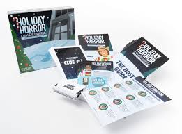 Dinner and a murder mystery games are available in a boxed party kit that comes with absolutely everything you need to host an exciting murder mystery party. Holiday Horror At Von Herr Universal An Ugly Sweater Themed Murder Mystery Dinner Party Game For 8 Players Vanbier Murder Mysteries