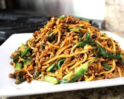 Image of asianinspired ground pork lo mein