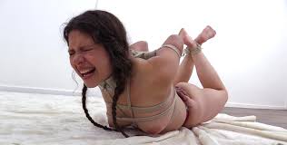 BoundHub - Julia is rope hogtied nude wmetal collar & chastity HD