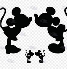 Embed this art into your website: Mickey Mouse And Minnie Mouse Silhouette Png Image With Transparent Background Toppng