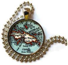 St Thomas Virgin Islands Necklace Pendant Charm St Thomas Etsy Map Necklace Photo Pendant St Thomas Virgin Islands