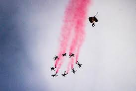 The red lions parachuting during singapore national day parade (ndp) 2010 at the padang on 09 august 2010. Red Lions To Perform Wingsuit Jump From 3 800m At Ndp 2018 Connected To India