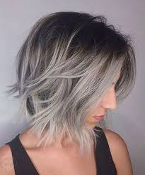 Black And Grey Ombre Hair Bob Pretty Grey Ombre Short Shaggy Hairstyles Not To Miss Out This Year Trendy Hairstyles Short Hair Styles Short Ombre Hair Beach Wave Hair