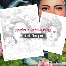 2 Versions Coloring Pages "isla"