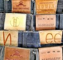 Custom Embossed PU Leather Jeans Labels Waterproof Eco-friendly 50mm x 25mm for Apparel Branding
