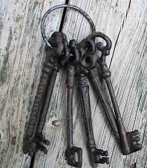 Black metal skeleton key wall decor. Cast Iron Skeleton Keys The Birdhouse Chick