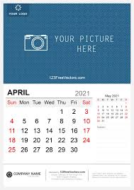 Free Wall Calendar April 2021 In 2020 Free Wall Calendar Wall Calendar 2020 Calendar Template