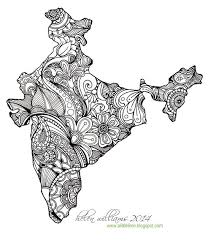 A Little Lime India Map Tangle Patterns Drawings