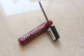 Nyx liquid suede cherry skies swatch. Nyx Liquid Suede Cream Lipstick Cherry Skies Review