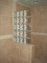 Half Wall Shower Design An Addition Some Glass Block Wall And Much Of The Grouting Is Don Bathroom Remodel Shower Half Wall Shower Bathroom Shower Walls