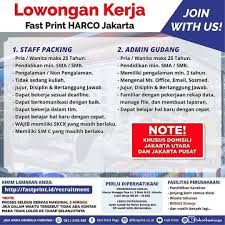 Temukan dan cari lowongan kerja terbaru di bulan januari 2021 yang sesuai pendidikan dan bidang kamu. Lowongan Kerja Harco Jakarta Januari 2021