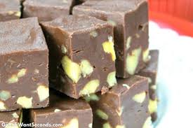 Just melt the ingredients together, and chill to make this delicious chocolate fudge. Microwave Fudge Gonna Want Seconds