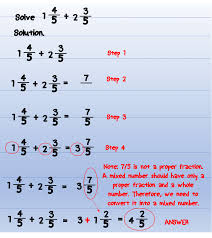 To write a mixed number as an improper fraction: Addition And Subtraction Of Similar Fractions Math Lover