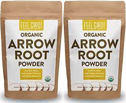 Organic Arrowroot Powder Flour 2x 1 Pound Reselable Bags 32oz 2 Lbs Total 100 Raw From Vietnam By Feel Good Organ Banana Flour Arrowroot Powder Root Recipe