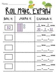 Place Value Roll It Make It Expand It Math Station 4 Different Levels This Is Medium Education Math Math Stations Math Lessons