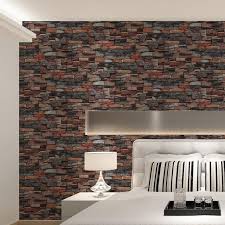 640 x 960 jpeg 50 кб. Red Grey Vintage Rustic Stone Brick Wallpaper Roll Living Room Bedroom Cabalticarepublic